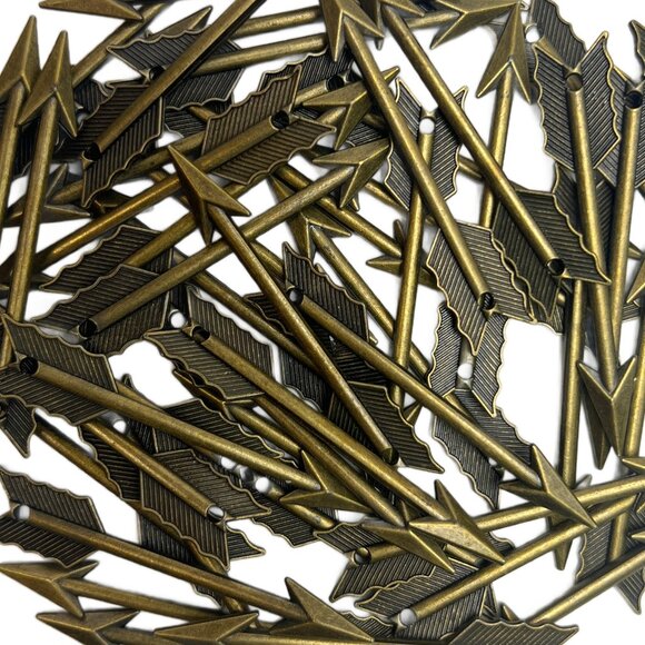45 Arrow Charms Pendants Antique Bronze Tone Craft Jewelry Making Supplies - Picture 2 of 8